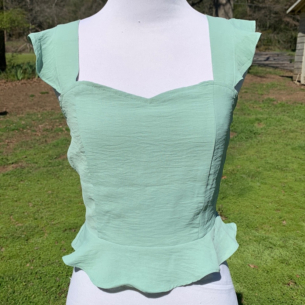 Altar'd State Mint Green Crop Top